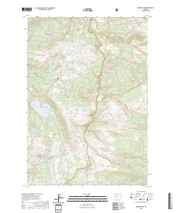 US Topo 7.5-minute map for Marion Lake OR