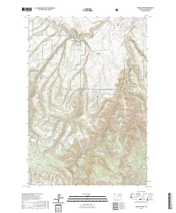 US Topo 7.5-minute map for Marley Creek OR