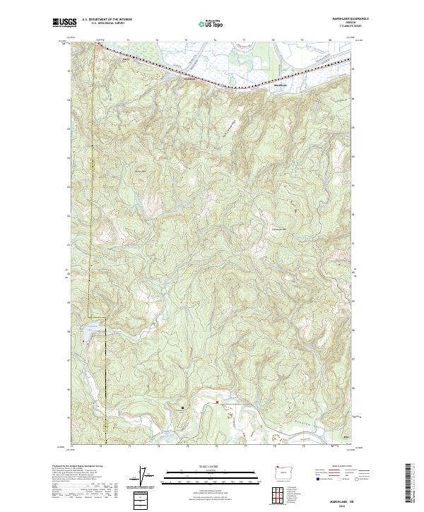 US Topo 7.5-minute map for Marshland OR