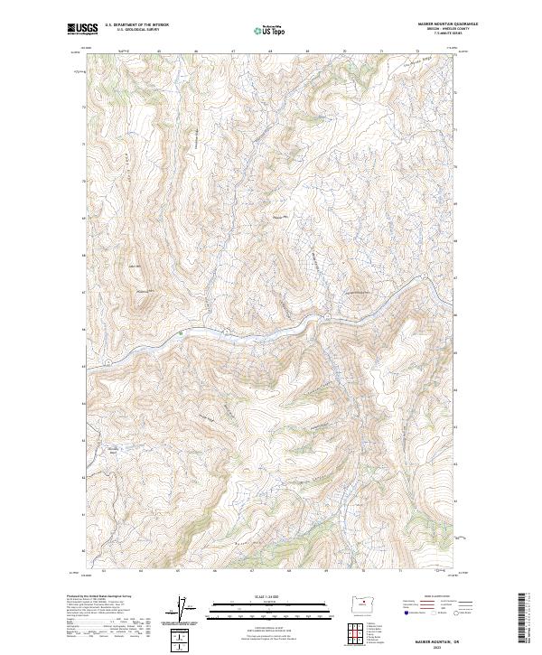 US Topo 7.5-minute map for Masiker Mountain OR