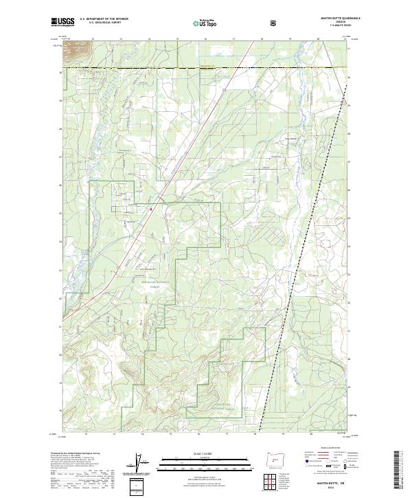US Topo 7.5-minute map for Masten Butte OR