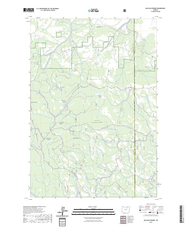US Topo 7.5-minute map for Matlock Prairie OR