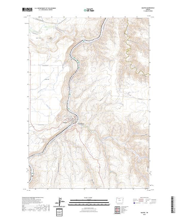 US Topo 7.5-minute map for Maupin OR