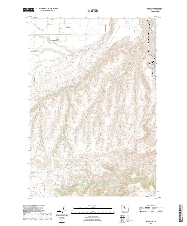 US Topo 7.5-minute map for Maupin SW OR