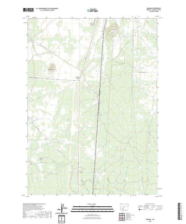 US Topo 7.5-minute map for Mazama OR
