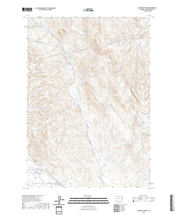 US Topo 7.5-minute map for McCarthy Ridge OR