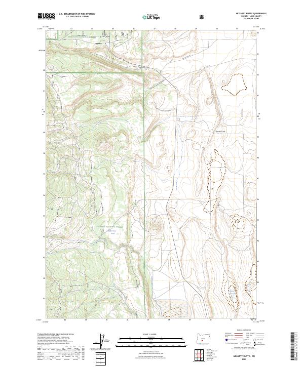 US Topo 7.5-minute map for McCarty Butte OR