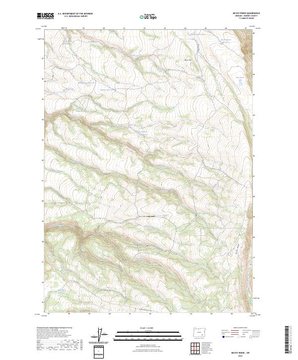 US Topo 7.5-minute map for McCoy Ridge OR