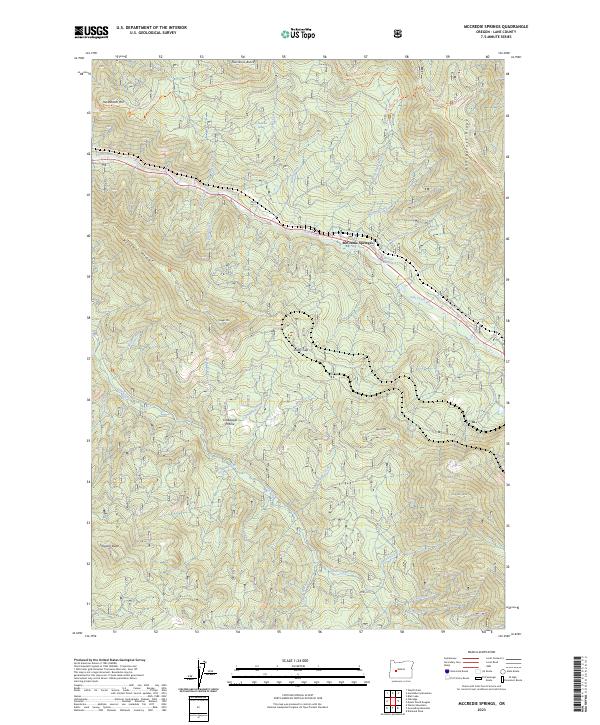 US Topo 7.5-minute map for McCredie Springs OR