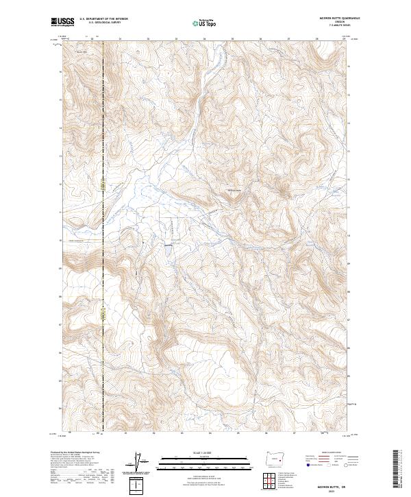 US Topo 7.5-minute map for McEwen Butte OR