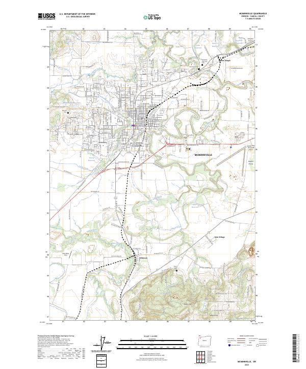 US Topo 7.5-minute map for McMinnville OR