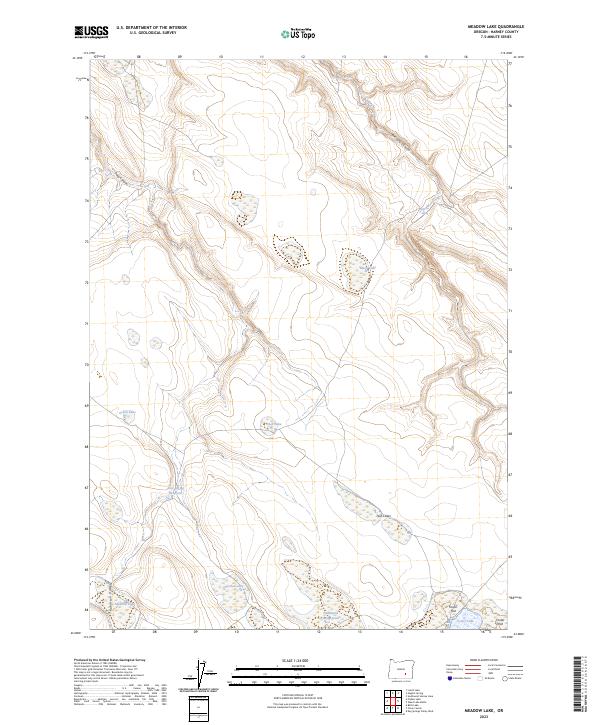 US Topo 7.5-minute map for Meadow Lake OR