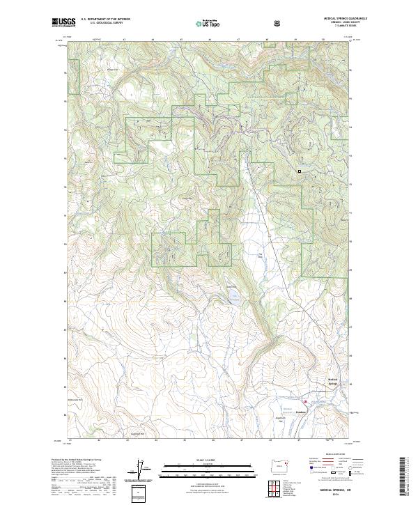 US Topo 7.5-minute map for Medical Springs OR