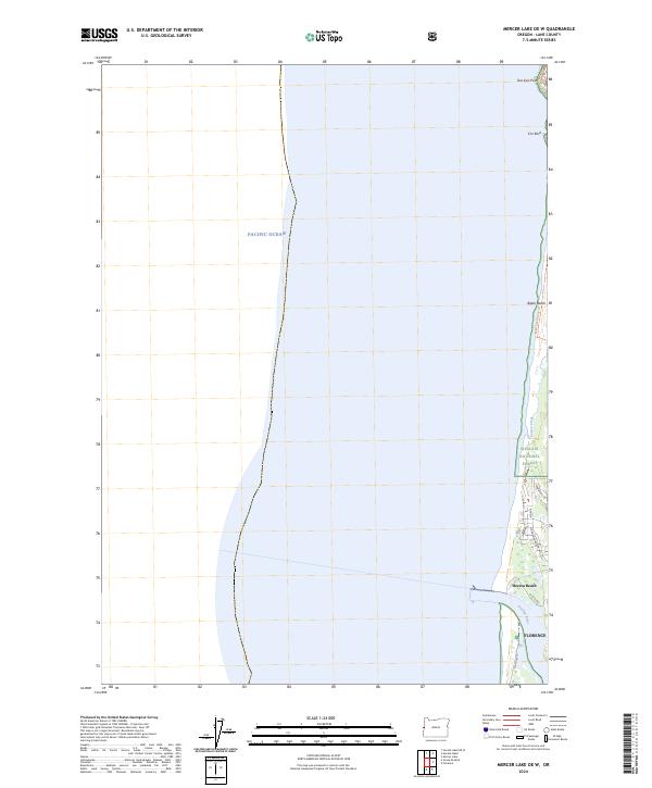 US Topo 7.5-minute map for Mercer Lake OE W OR