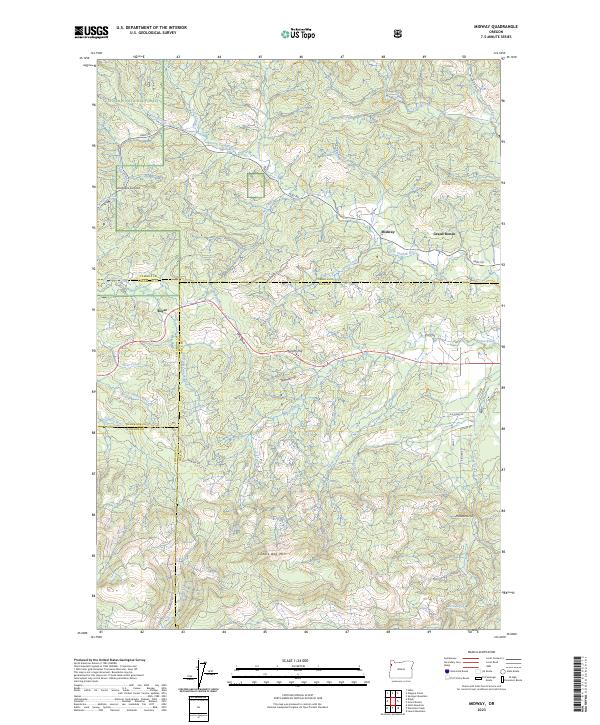 US Topo 7.5-minute map for Midway OR