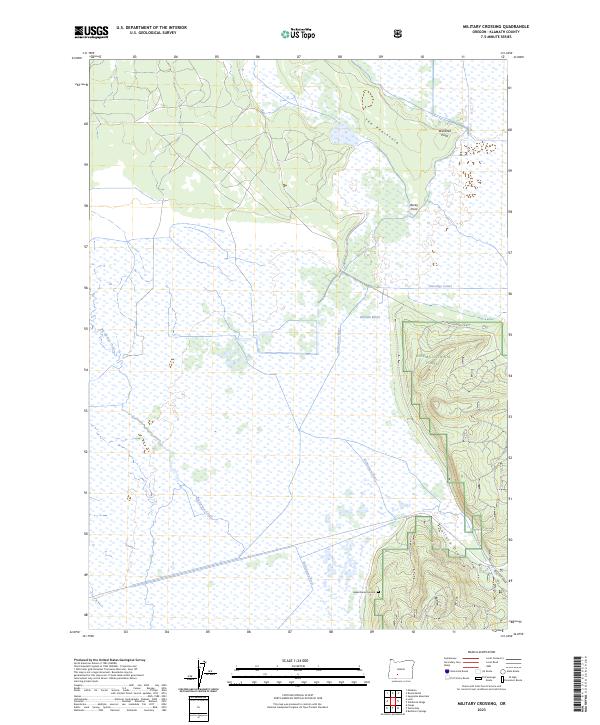 US Topo 7.5-minute map for Military Crossing OR