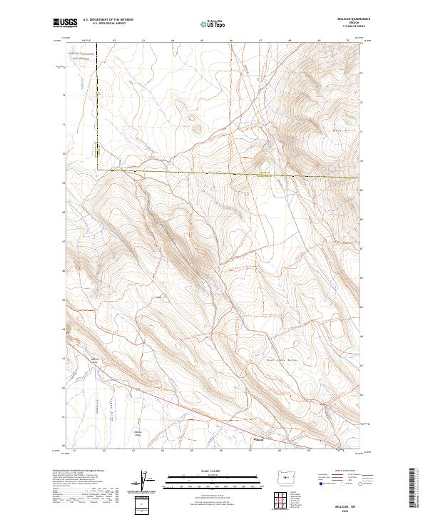 US Topo 7.5-minute map for Millican OR