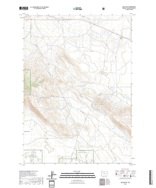 US Topo 7.5-minute map for Millican SE OR – American Map Store