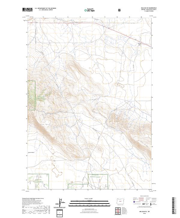 US Topo 7.5-minute map for Millican SE OR