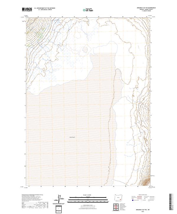 US Topo 7.5-minute map for Miranda Flat SW OR