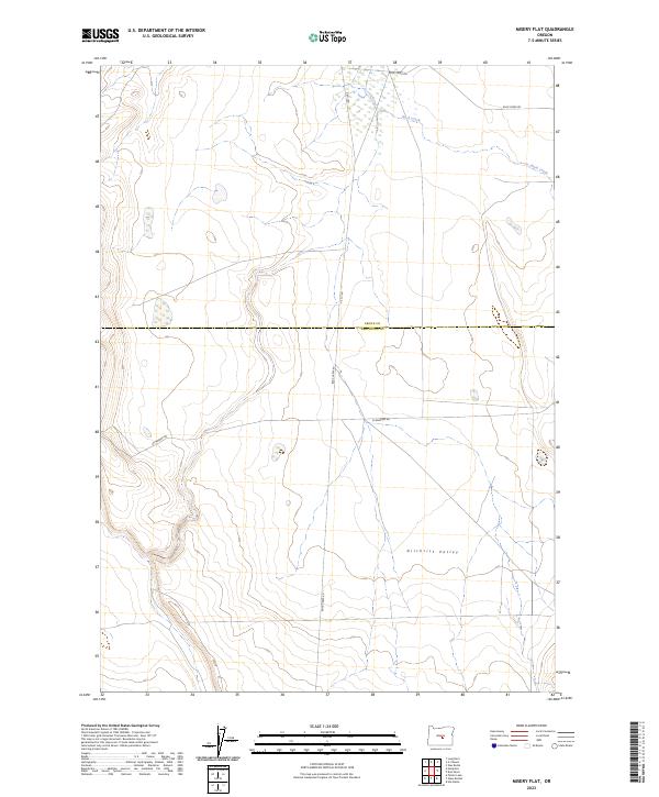 US Topo 7.5-minute map for Misery Flat OR