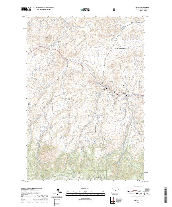US Topo 7.5-minute map for Mitchell OR