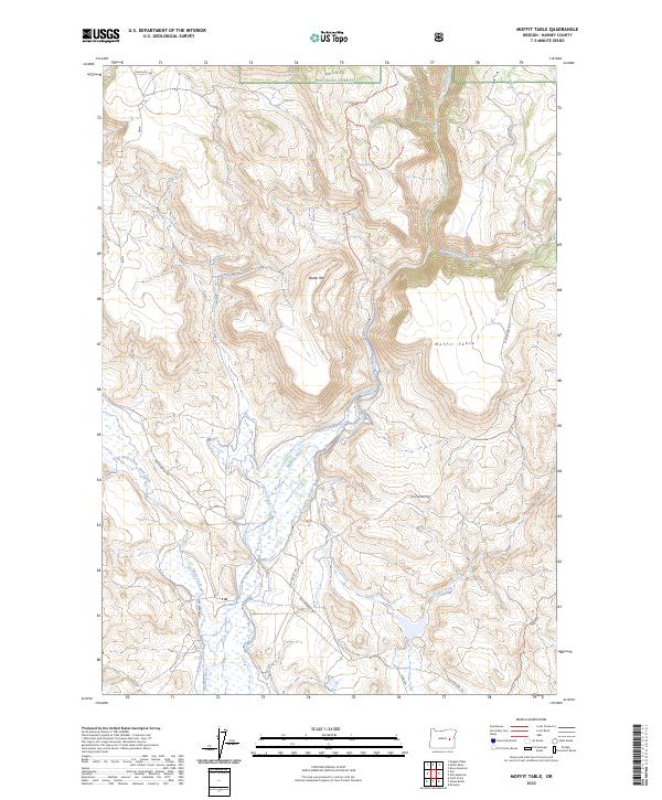 US Topo 7.5-minute map for Moffit Table OR