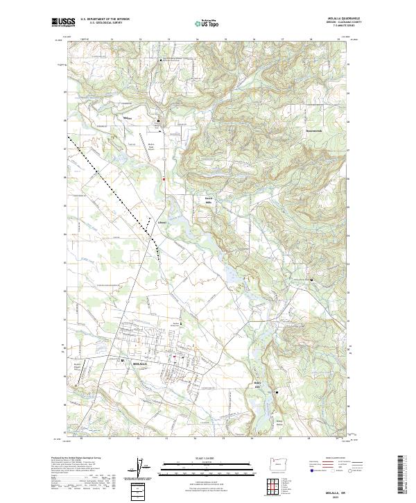 US Topo 7.5-minute map for Molalla OR
