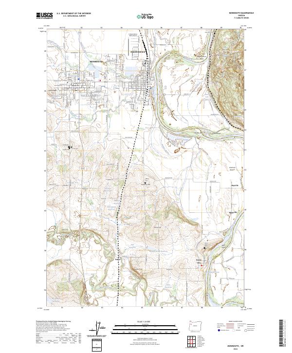 US Topo 7.5-minute map for Monmouth OR