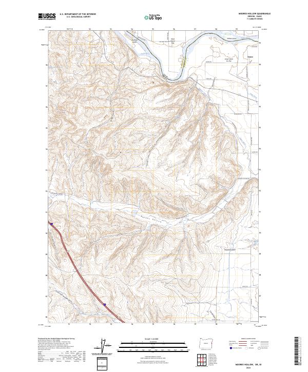 US Topo 7.5-minute map for Moores Hollow ORID