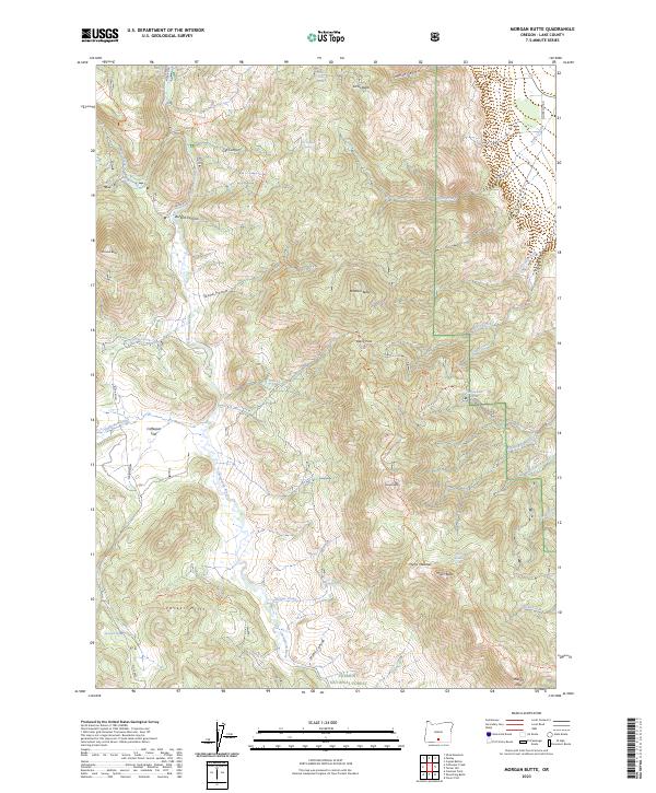 US Topo 7.5-minute map for Morgan Butte OR