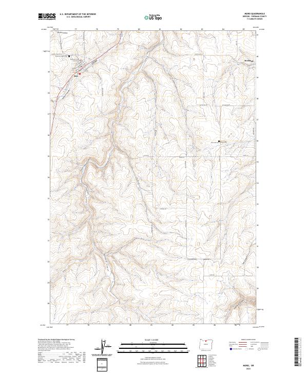 US Topo 7.5-minute map for Moro OR
