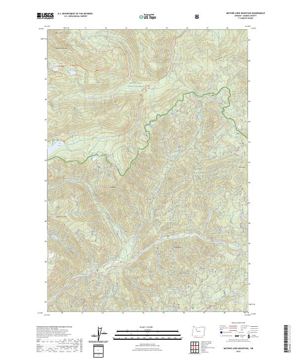 US Topo 7.5-minute map for Mother Lode Mountain OR