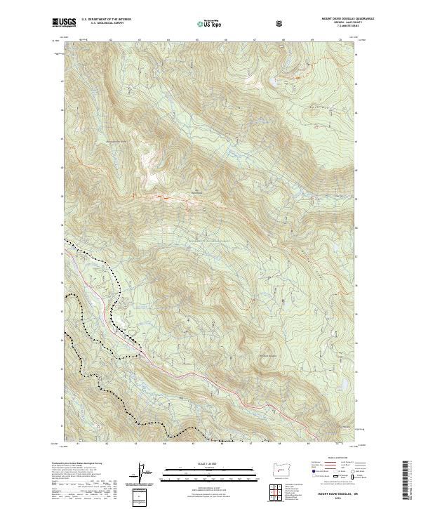 US Topo 7.5-minute map for Mount David Douglas OR
