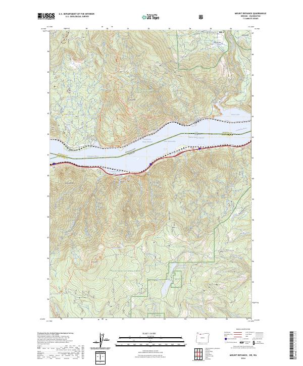 US Topo 7.5-minute map for Mount Defiance ORWA