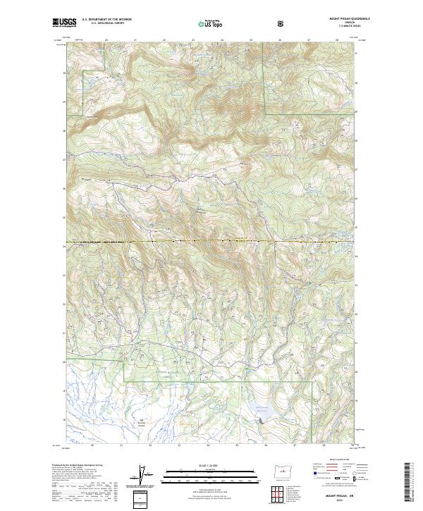 US Topo 7.5-minute map for Mount Pisgah OR
