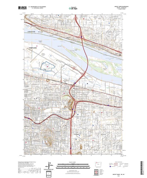 US Topo 7.5-minute map for Mount Tabor ORWA