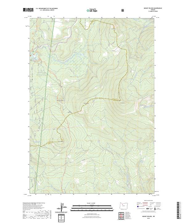 US Topo 7.5-minute map for Mount Wilson OR