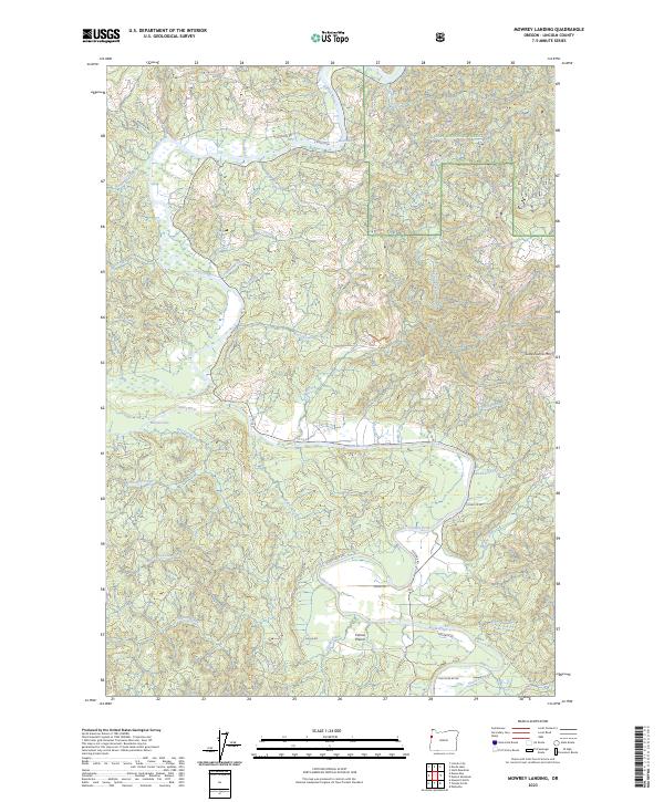 US Topo 7.5-minute map for Mowrey Landing OR