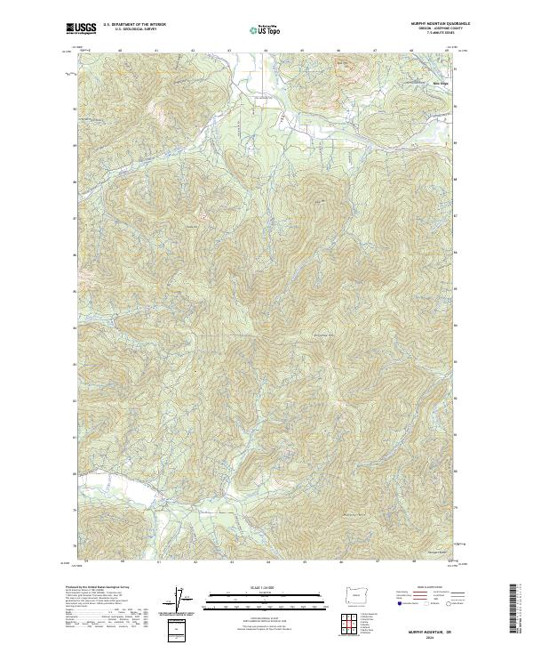 US Topo 7.5-minute map for Murphy Mountain OR