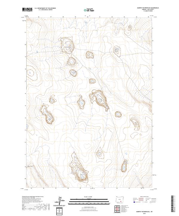 US Topo 7.5-minute map for Murphy Waterholes OR