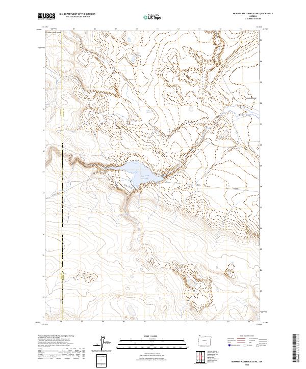 US Topo 7.5-minute map for Murphy Waterholes NE OR