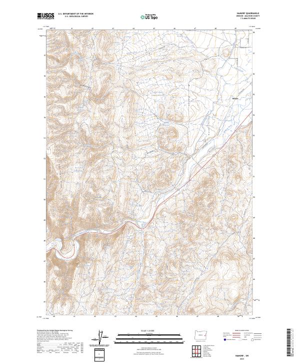 US Topo 7.5-minute map for Namorf OR