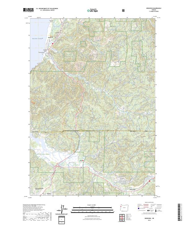 US Topo 7.5-minute map for Neskowin OR