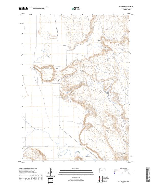 US Topo 7.5-minute map for New Princeton OR