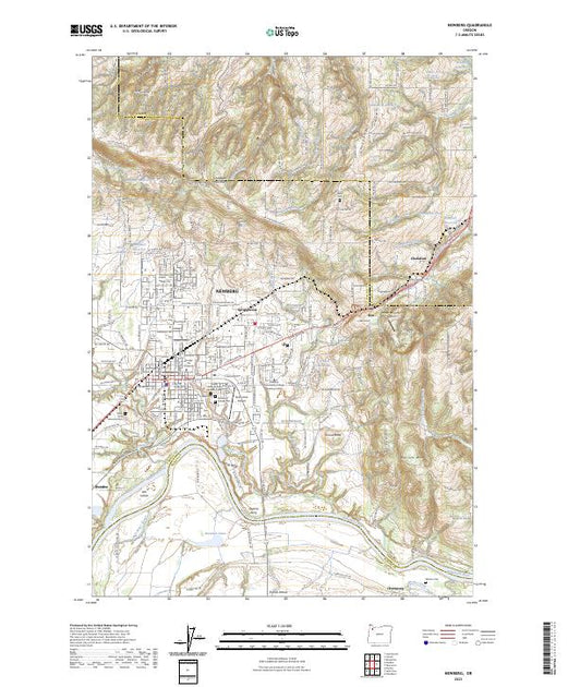US Topo 7.5-minute map for Newberg OR – American Map Store