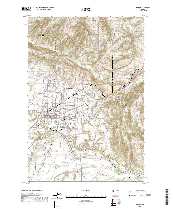US Topo 7.5-minute map for Newberg OR