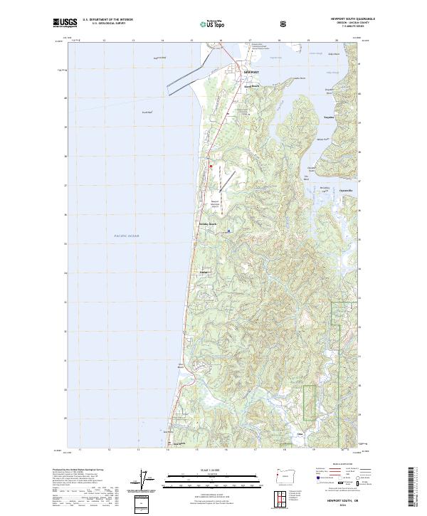 US Topo 7.5-minute map for Newport South OR