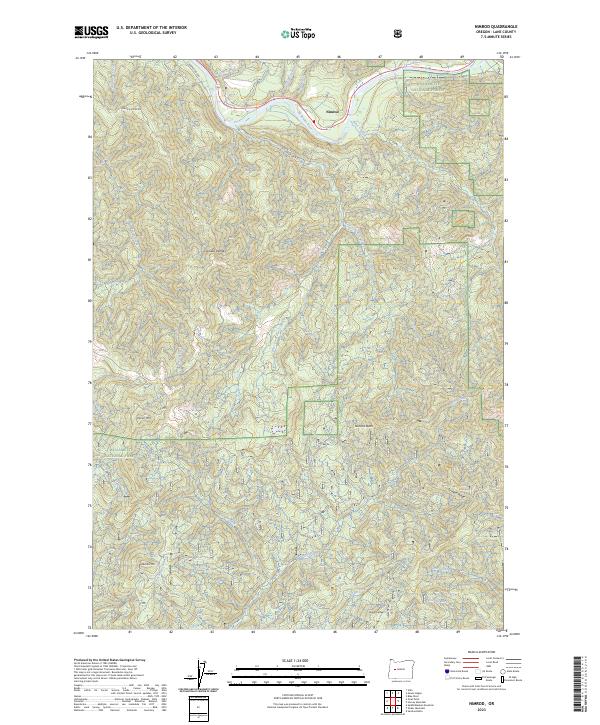 US Topo 7.5-minute map for Nimrod OR