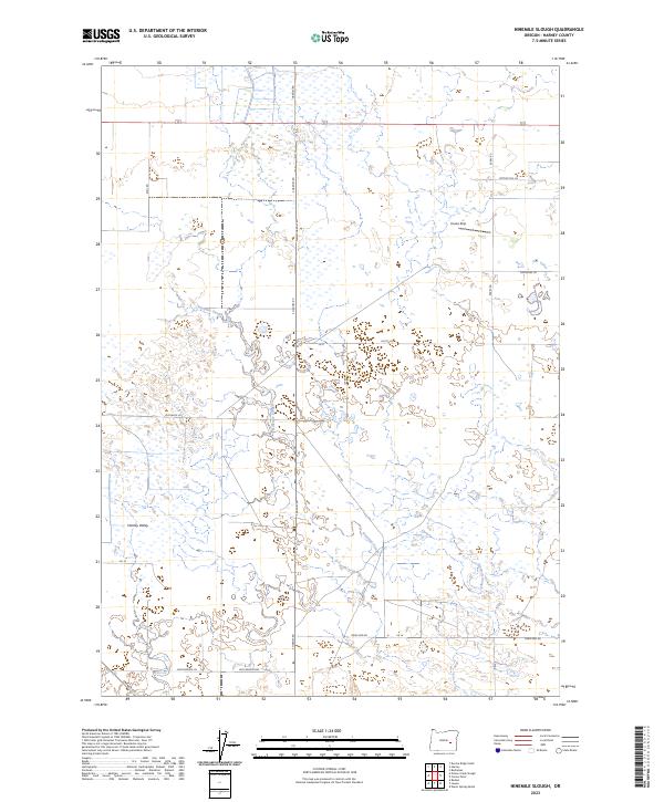 US Topo 7.5-minute map for Ninemile Slough OR